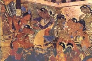 Vakataka Period Painting from Ajanta Caves, Aurangabad